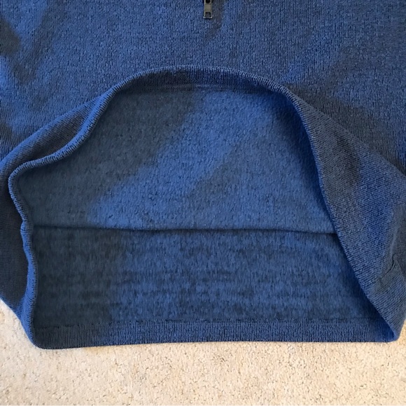 Orvis Quarter Zip Pullover Knit Sweater Mens Size XL Blue Sleeve Pocket - Picture 9 of 11